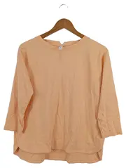 Vorschaubild 1 von Damen Langarmshirt 3/4 Arm Uni Orange Baumwolle Gr. UNI