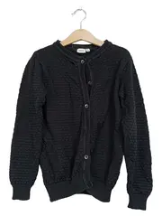Vorschaubild 1 von Strickjacke Mädchen Gr. 122/128 Schwarz Baumwolle Cardigan