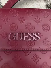 Vorschaubild 5 von Umhängetasche Damen Rot Elegant Logo-Print Schultertasche 27x19cm