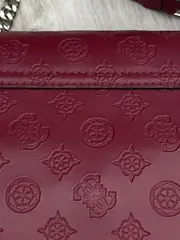 Vorschaubild 4 von Umhängetasche Damen Rot Elegant Logo-Print Schultertasche 27x19cm