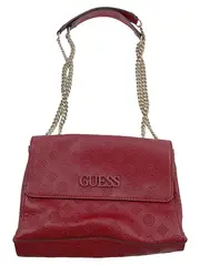 Vorschaubild 1 von Umhängetasche Damen Rot Elegant Logo-Print Schultertasche 27x19cm