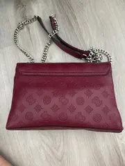 Vorschaubild 2 von Umhängetasche Damen Rot Elegant Logo-Print Schultertasche 27x19cm