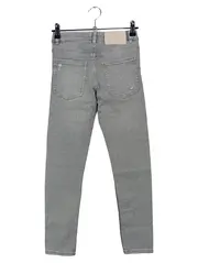 Vorschaubild 2 von Kinder High Waist Jeans Gr. 140 Grau Stretch Denim Hose