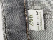 Vorschaubild 3 von Kinder High Waist Jeans Gr. 140 Grau Stretch Denim Hose