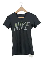 Vorschaubild 1 von Damen Sport Shirt Dri-Fit Logo Print Kurzarm Schwarz Gr. S