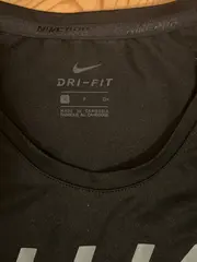 Vorschaubild 4 von Damen Sport Shirt Dri-Fit Logo Print Kurzarm Schwarz Gr. S