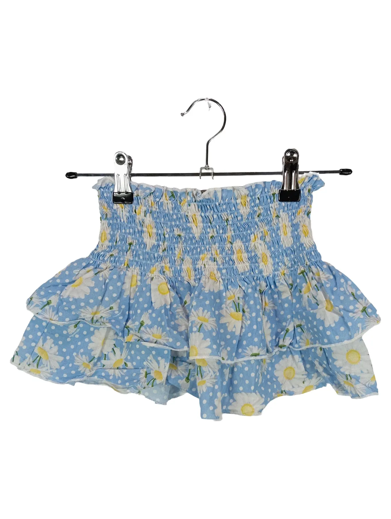 MONNALISA Kinder Sportrock Gr. 104 Blau Blumenmuster Punkte Bohemian