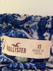 Vorschaubild 4 von Damen Jumpsuit Gr. 34 XS Blau Blumenmuster Bohemian Style