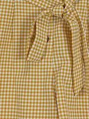 Vorschaubild 2 von karierte Shorts Damen Gr. 40 Gelb Casual Schleife
