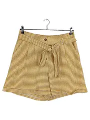 Vorschaubild 1 von karierte Shorts Damen Gr. 40 Gelb Casual Schleife