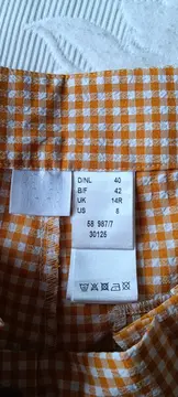 Vorschaubild 6 von karierte Shorts Damen Gr. 40 Gelb Casual Schleife