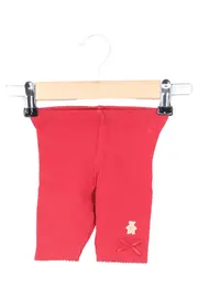 Vorschaubild 1 von Baby Leggings Kinder Gr. 62 Rot Baumwolle Bär Applikation