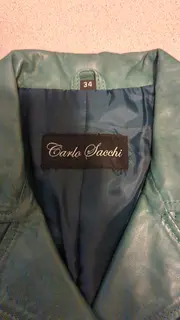 Vorschaubild 2 von Lederjacke Damen Grün Gr. 34 Modern Freizeit Langarm