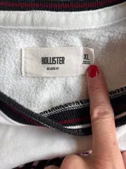 Vorschaubild 3 von Sweatshirt Herren Weiß XL Logo Print Stickerei Baumwolle Freizeit