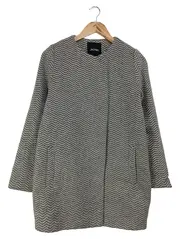 Vorschaubild 1 von Übergangsmantel Damen Gr. 34/XS Grau Fischgrätenmuster Klassisch Elegant