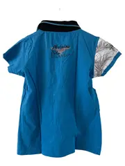 Vorschaubild 2 von Damen Poloshirt Gr. 38;M Blau Casual Logo Stickerei