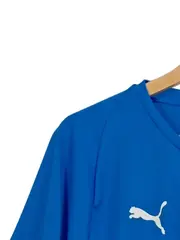 Vorschaubild 3 von Sport Shirt Herren Blau Gr. L Kurzarm V-Ausschnitt Logo