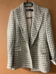 Vorschaubild 6 von Damen Blazer Grün Fischgrätenmuster Business 34;XS