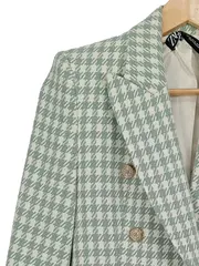 Vorschaubild 4 von Damen Blazer Grün Fischgrätenmuster Business 34;XS