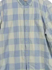 Vorschaubild 4 von Herren Freizeithemd Kariert Blau Weiß Gr. 44/XS Baumwolle