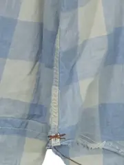 Vorschaubild 3 von Herren Freizeithemd Kariert Blau Weiß Gr. 44/XS Baumwolle