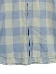 Vorschaubild 2 von Herren Freizeithemd Kariert Blau Weiß Gr. 44/XS Baumwolle