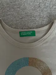 Vorschaubild 4 von Mädchen Langarmshirt Beige Gr. 122 Logo-Print