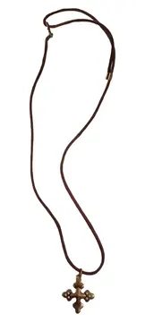 Vorschaubild 1 von Halskette Kreuz Anhänger Damen Braun Casual