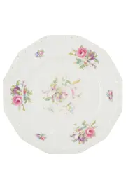 Vorschaubild 1 von Servierteller Maria Blumenmuster Weiß Elegant 24 cm Keramik