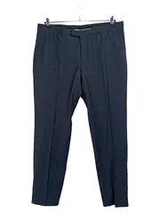 Vorschaubild 1 von Flex Cross Anzughose Herren Gr. 50 Kariert Blau Wolle