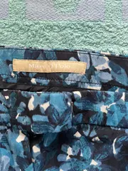 Vorschaubild 2 von Stoffhose Damen Gr. 40/L Blau Blumenmuster Viskose