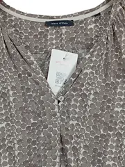 Vorschaubild 3 von Damen Bluse L Beige Casual Gepunktet 3/4-Arm
