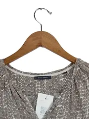 Vorschaubild 2 von Damen Bluse L Beige Casual Gepunktet 3/4-Arm
