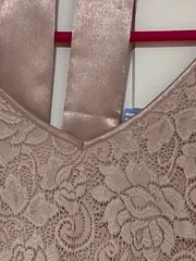 Vorschaubild 6 von Be Mammy Damen Spitzenkleid Festlich Rosa Gr. XL Elegant Schleife