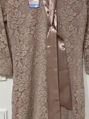 Vorschaubild 5 von Be Mammy Damen Spitzenkleid Festlich Rosa Gr. XL Elegant Schleife