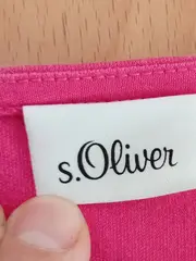 Vorschaubild 5 von Damen T-Shirt Gr. 36 Pink Casual Lyocell V-Ausschnitt