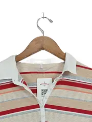 Vorschaubild 3 von Damen Poloshirt 3/4 Arm gestreift Mehrfarbig Gr. 38