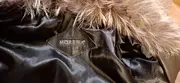 Vorschaubild 3 von Lederjacke Damen Schwarz Fellbesatz Gr. 40 Elegant Langarm