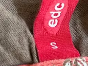 Vorschaubild 3 von EDC Damen Bluse Gr. 36 S Braun 3/4 Arm Baumwolle Raffungen