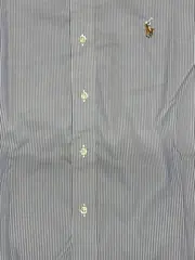 Vorschaubild 5 von Herren Business Hemd Gestreift Blau Gr. 37 Langarm Baumwolle