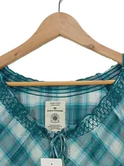 Vorschaubild 3 von Damen Trachtenhemd Karo Blau Gr. 38/M Baumwolle Casual