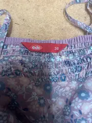 Vorschaubild 4 von EDC Damen Sommerkleid Blumenmuster Gr. 34/XS Minikleid Freizeit