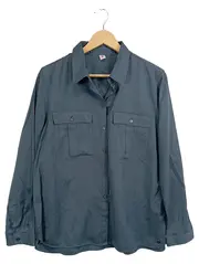 Vorschaubild 1 von Hemdbluse Damen Grau Langarm Viskose Gr. 42/XL Casual Uni