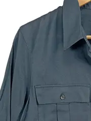 Vorschaubild 2 von Hemdbluse Damen Grau Langarm Viskose Gr. 42/XL Casual Uni