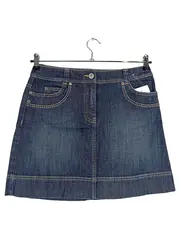 Vorschaubild 1 von Damen Jeansrock Gr. 36 Blau Casual Minirock Baumwolle