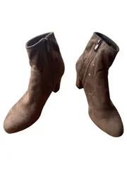 Vorschaubild 2 von Damen Stiefelette Wildleder Braun Gr. 37.5 Reißverschluss Blockabsatz