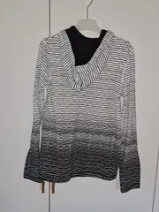 Vorschaubild 2 von Kinder Pullover Gr. 158/164 Mehrfarbig Gestreift Kapuze Brusttasche