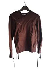 Vorschaubild 2 von Damen Kapuzenpullover Hoodie Gr. 34/XS Braun Casual