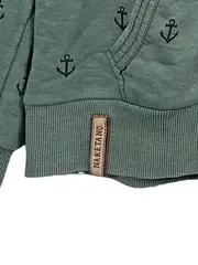 Vorschaubild 4 von Hoodie Herren Gr. S Grün Anker Muster Kapuzenpullover Maritim