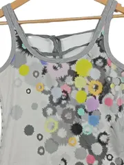 Vorschaubild 2 von Damen Top Gr. 38/M buntes grafisches Muster Baumwolle Elasthan